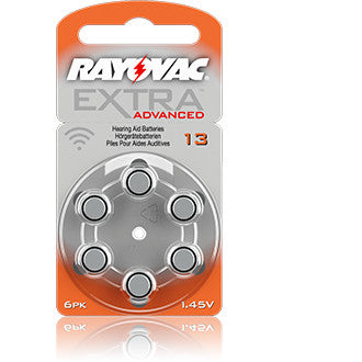 Size 13 Rayovac Mercury Free - 1 packet (6 cells)