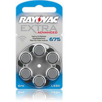 Size 675 Rayovac Mercury Free - 5 packets (30 cells)